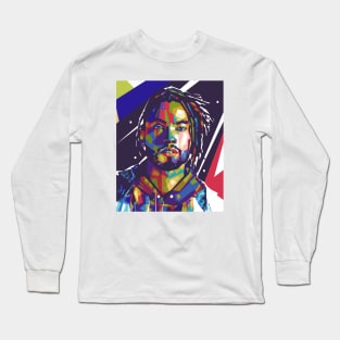 Miguel Colorful with Background Long Sleeve T-Shirt